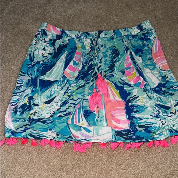 Lilly Pulitzer Blue and Pink Tropical Tube Top - Picture 1 of 6